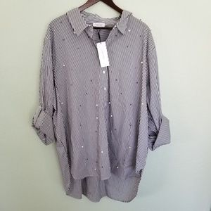 😊Calvin Klein Striped Button Down Shirt